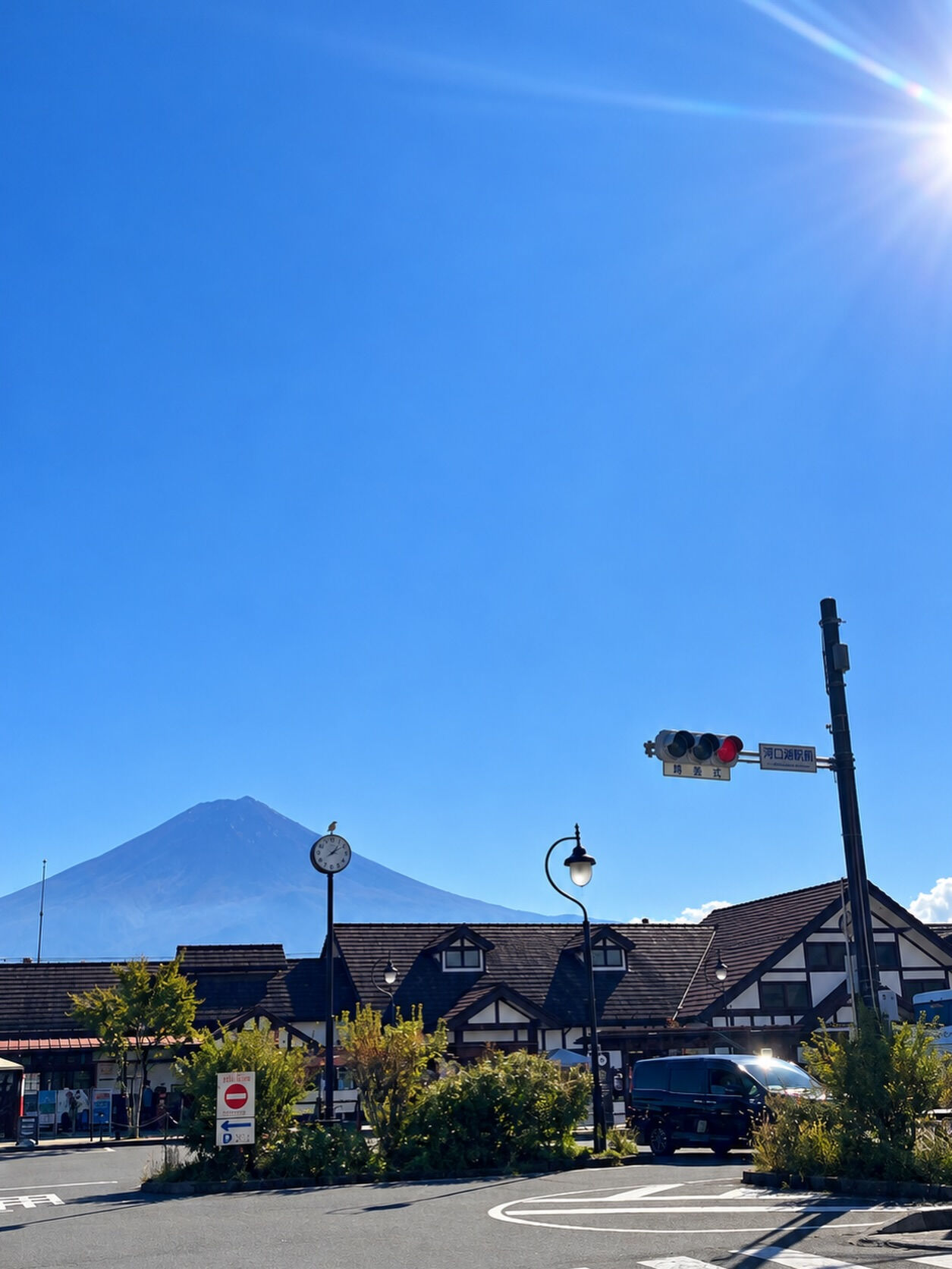 ☀️ 今日の河口湖から見える富士山 🗻